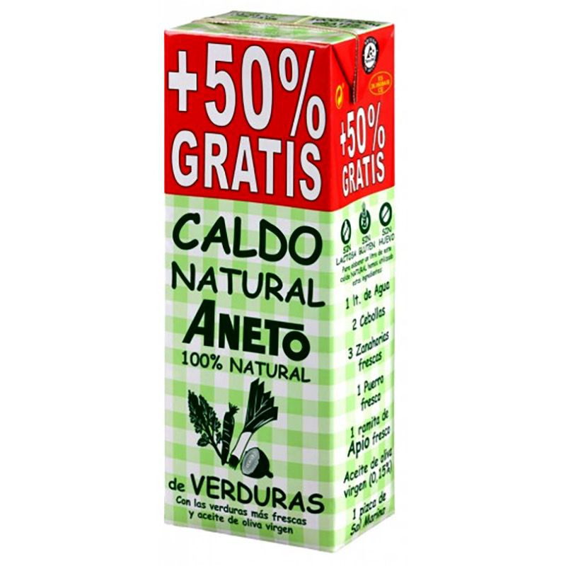 CALDO DE VERDURAS BRICK 1L + 500ml GRATIS